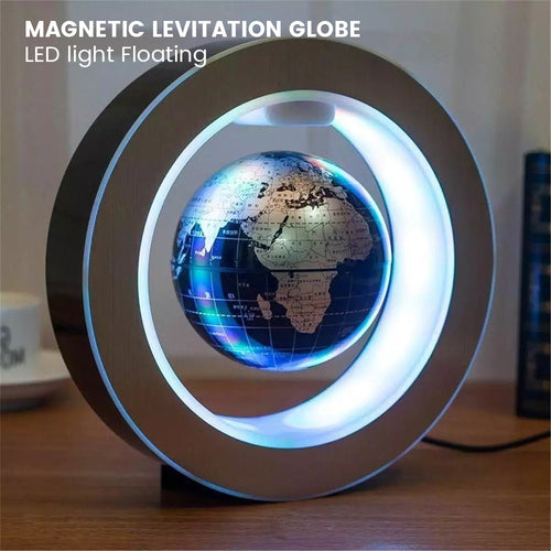 Globe en lévitation / Levitating Lamp Magnetic Levitation Globe LED Rotating Globe Lights Bedside Lights Home Novelty Floating Lamp New Year Gifts - kadopascher