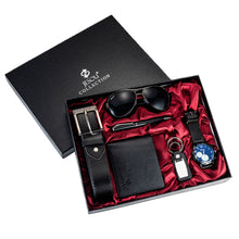 Coffret cadeaux pour homme comprenant ceinture - lunettes - montre - portefeuille - stylo - porte clé - kadopascher