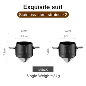 304 Stainless Steel Portable Coffee Filter Drip Coffee Tea Holder Reusable Mug Coffee Dripper Tea Cup Set Coffee Pot Coffeeware - kadopascher