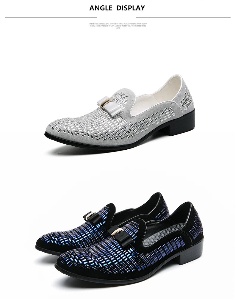 Mocassins Strass Homme – Chaussures Habillées Slip-On | Mariage & Soirée - kadopascher