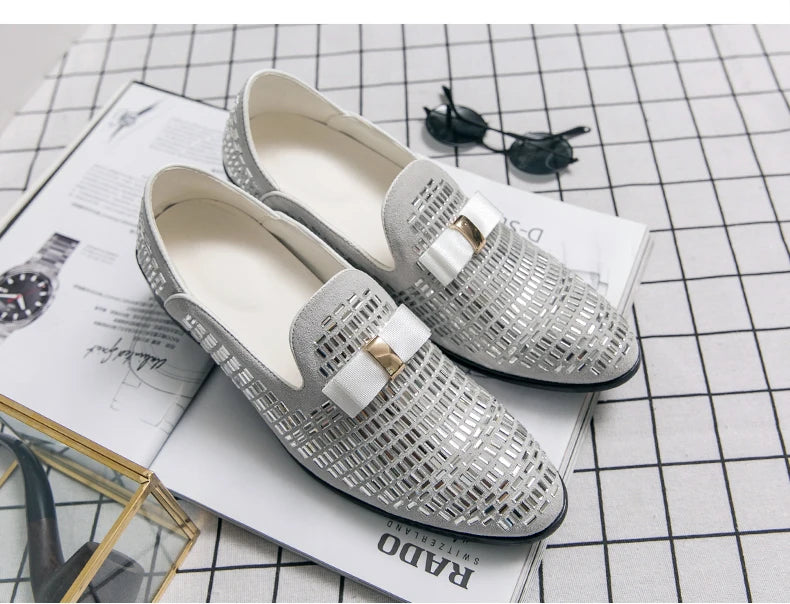 Mocassins Strass Homme – Chaussures Habillées Slip-On | Mariage & Soirée - kadopascher