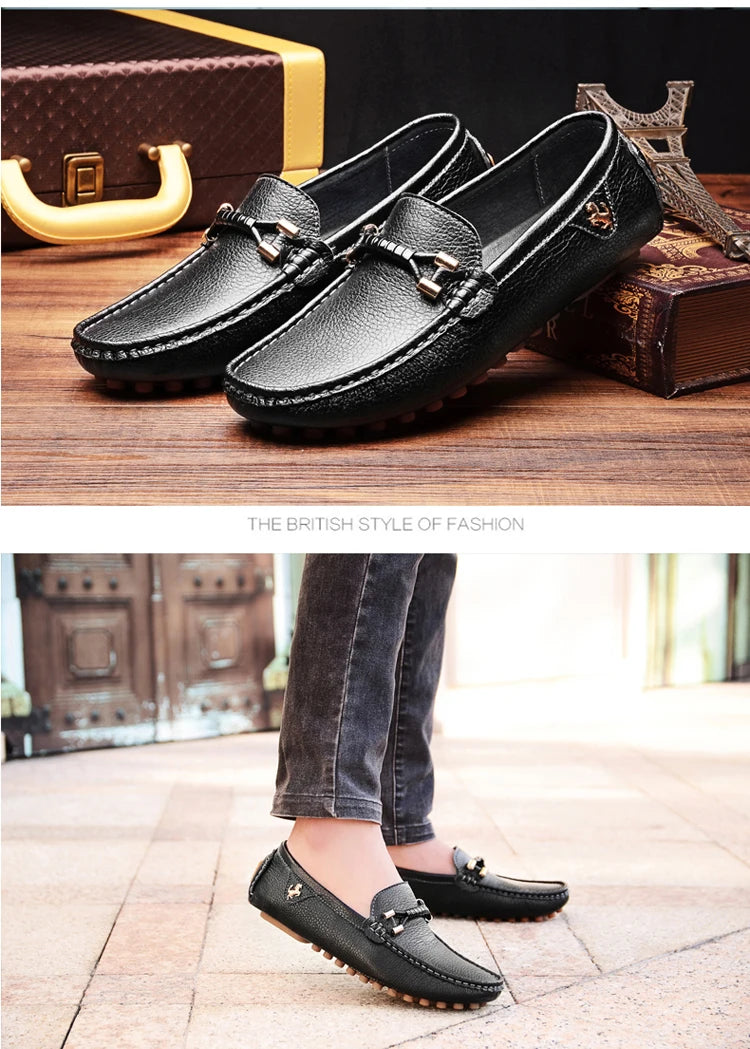 Mocassins Homme Sans Lacets – Chaussures Plates Respirantes & Confortables | Tailles 37-48 | Blanc, Noir, Bleu, Marron - kadopascher