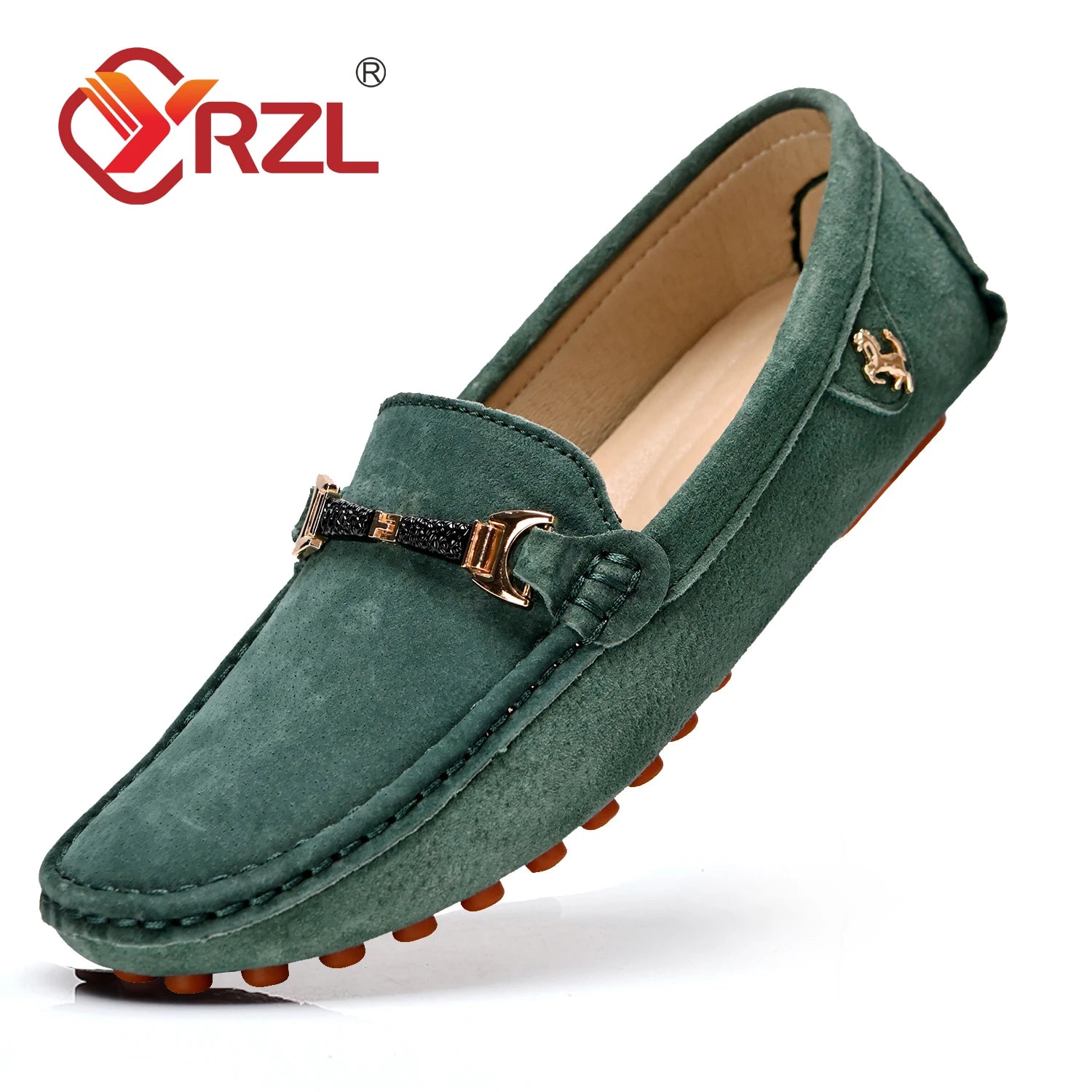 Chaussures mocassins luxe FERRARI / YRZL Loafers Men Big Size 48 Soft Driving Moccasins High Quality Flats Genuine Leather FERRARI - kadopascher