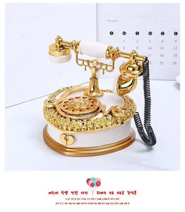 Ancien téléphone collection / Light Luxury Classic Style Dial Old-fashioned Telephone Music Box Home Desk