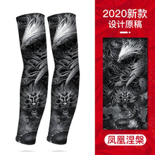 Tatouage d'été bronzage , tatouage de bronzage effaçable avec le temps 
Summer Tattoo Sleeves Ice Silk Golf Sports Sun-proof Cycling Men Cool Personalized Driving Women Fishing Elastic Arm Warmer - kadopascher
