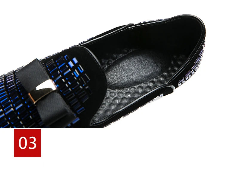 Mocassins Strass Homme – Chaussures Habillées Slip-On | Mariage & Soirée - kadopascher