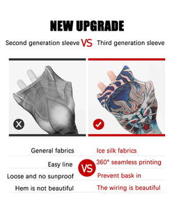 Tatouage d'été bronzage , tatouage de bronzage effaçable avec le temps 
Summer Tattoo Sleeves Ice Silk Golf Sports Sun-proof Cycling Men Cool Personalized Driving Women Fishing Elastic Arm Warmer - kadopascher