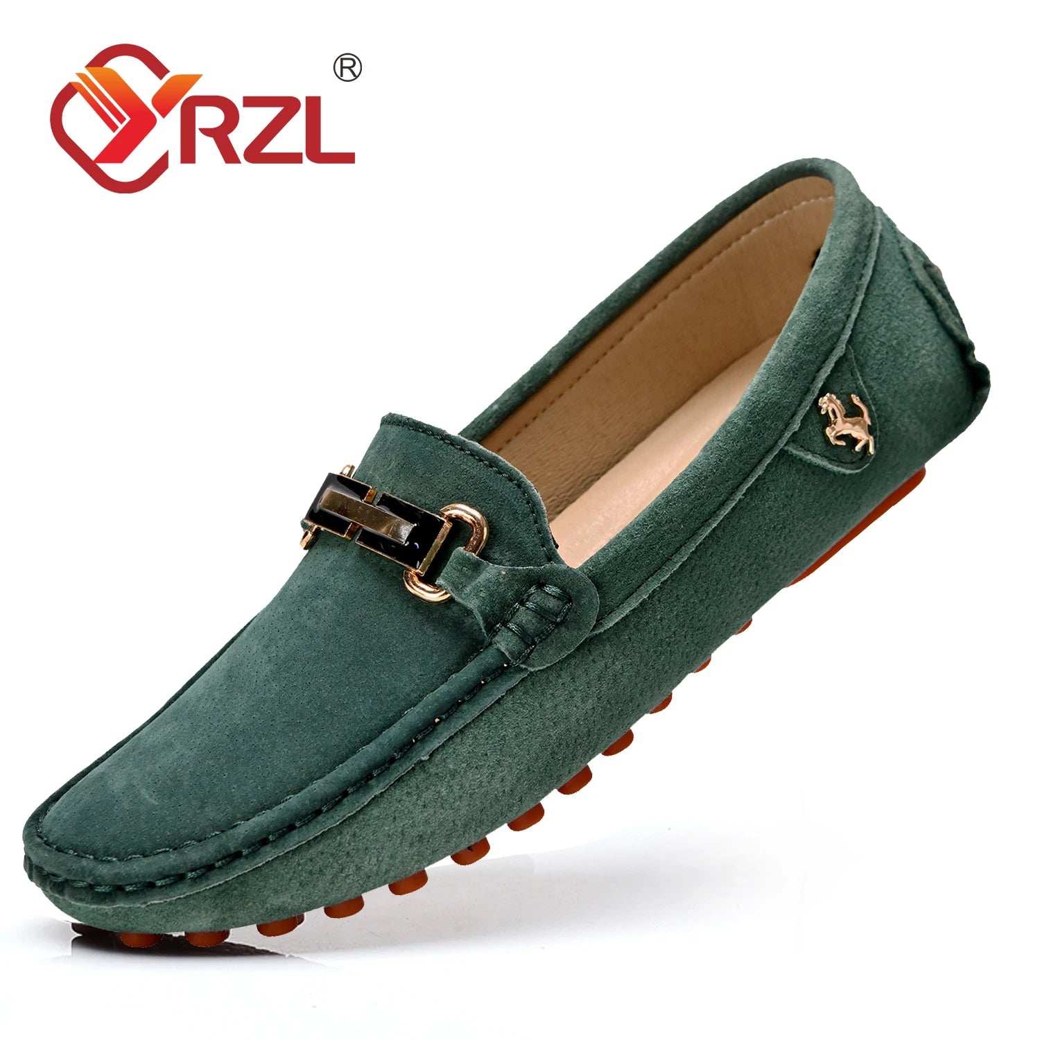 Chaussures mocassins luxe FERRARI / YRZL Loafers Men Big Size 48 Soft Driving Moccasins High Quality Flats Genuine Leather FERRARI - kadopascher