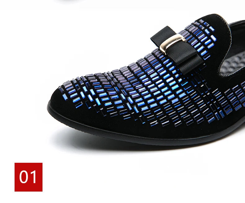 Mocassins Strass Homme – Chaussures Habillées Slip-On | Mariage & Soirée - kadopascher