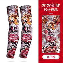 Tatouage d'été bronzage , tatouage de bronzage effaçable avec le temps 
Summer Tattoo Sleeves Ice Silk Golf Sports Sun-proof Cycling Men Cool Personalized Driving Women Fishing Elastic Arm Warmer - kadopascher