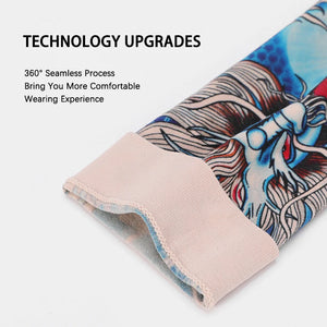 Tatouage d'été bronzage , tatouage de bronzage effaçable avec le temps 
Summer Tattoo Sleeves Ice Silk Golf Sports Sun-proof Cycling Men Cool Personalized Driving Women Fishing Elastic Arm Warmer - kadopascher