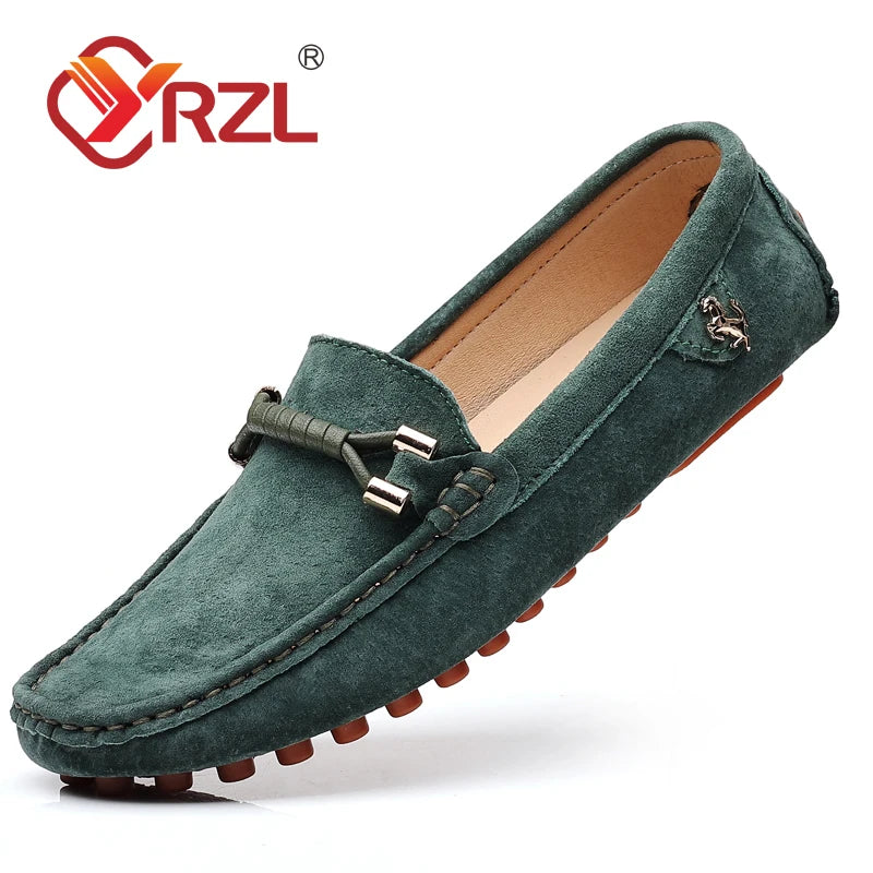 Chaussures mocassins luxe FERRARI / YRZL Loafers Men Big Size 48 Soft Driving Moccasins High Quality Flats Genuine Leather FERRARI - kadopascher