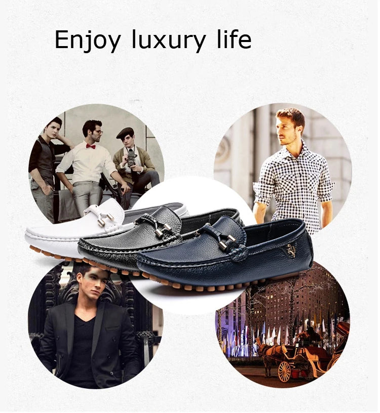 Mocassins Homme Sans Lacets – Chaussures Plates Respirantes & Confortables | Tailles 37-48 | Blanc, Noir, Bleu, Marron - kadopascher
