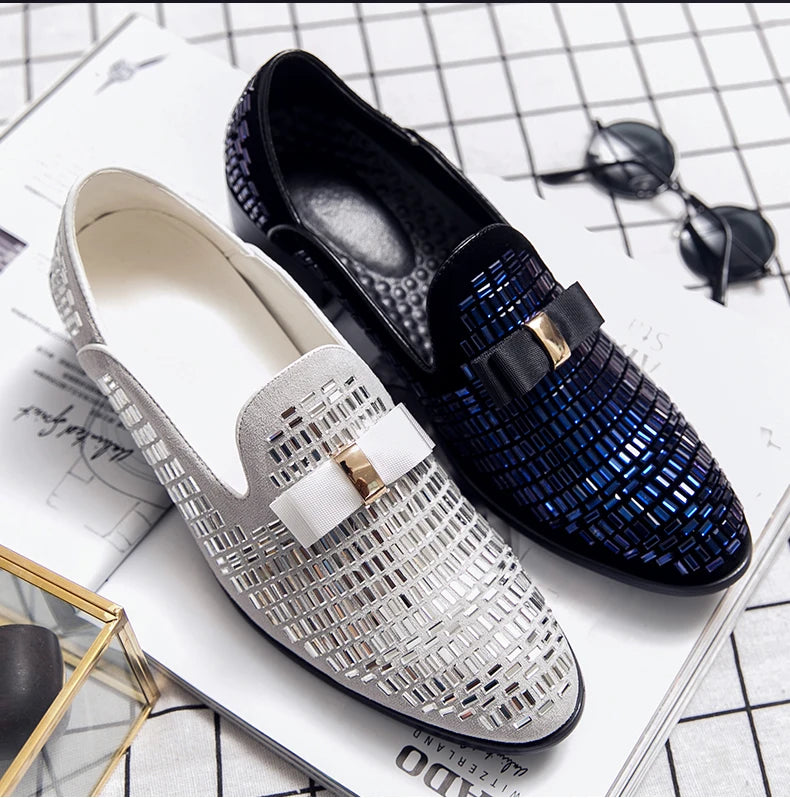 Mocassins Strass Homme – Chaussures Habillées Slip-On | Mariage & Soirée - kadopascher