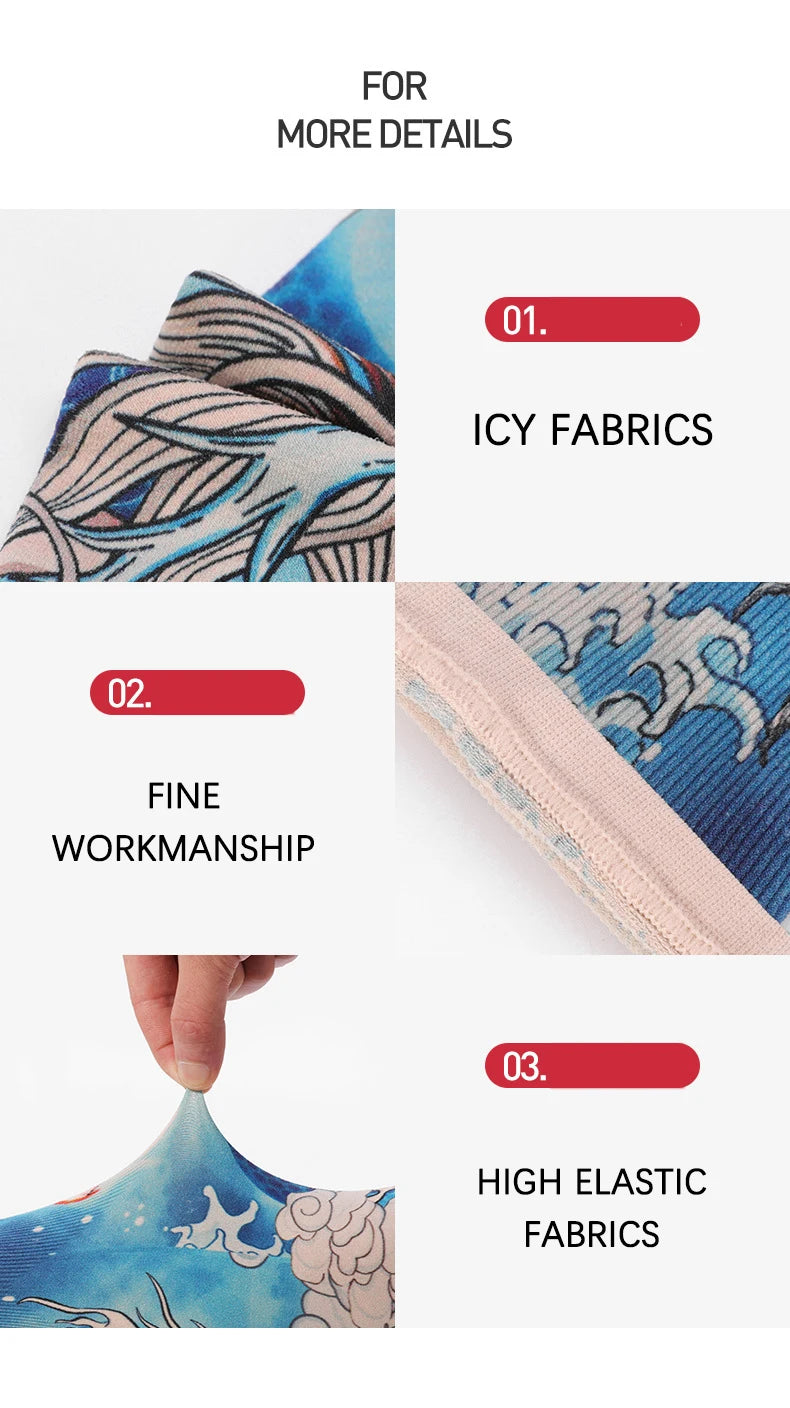 Tatouage d'été bronzage , tatouage de bronzage effaçable avec le temps 
Summer Tattoo Sleeves Ice Silk Golf Sports Sun-proof Cycling Men Cool Personalized Driving Women Fishing Elastic Arm Warmer - kadopascher