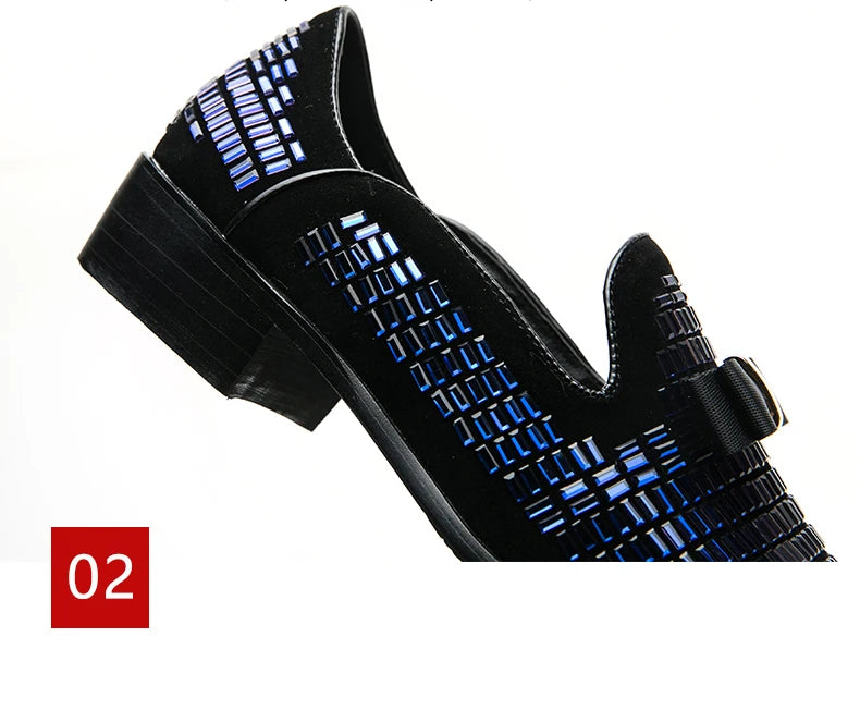 Mocassins Strass Homme – Chaussures Habillées Slip-On | Mariage & Soirée - kadopascher