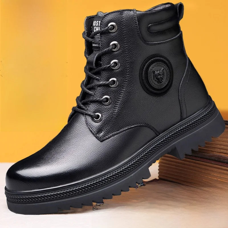 Chaussures Montantes Hiver Homme - Boots Fourrées Chaudes Casual