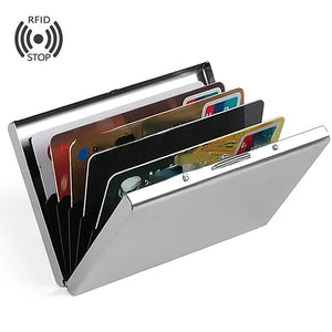 1pc Card Holder Men RFID Blocking Aluminum Metal Slim Wallet Money Bag Anti-scan Credit Card Holder Thin Case Small Male Wallet - kadopascher