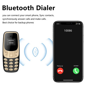 Mini téléphone portable avec entrée SIM / SERVO BM10 Mini Mobile Phone 2 SIM Card Bluetooth Earphone Voice Changer Dialer Low Radiation Sound Recording Small Cellphone - kadopascher