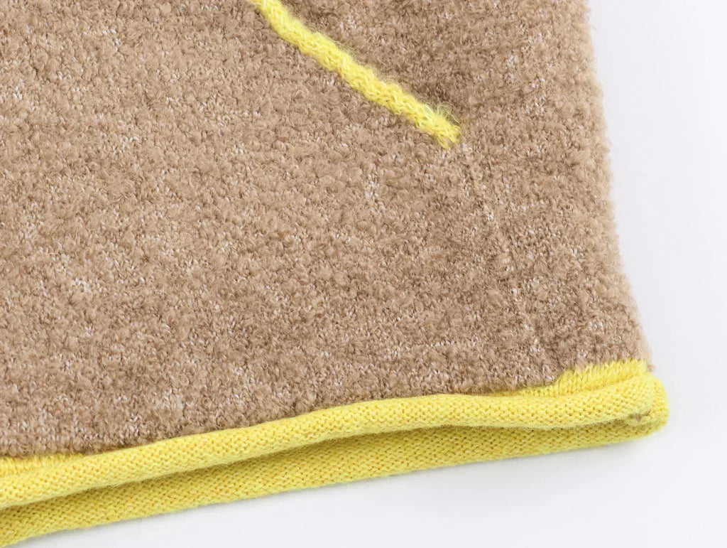 Women's Knitted Winter Zip-Up Cardigan - Cozy, Elegant, Loose Fit with Pockets