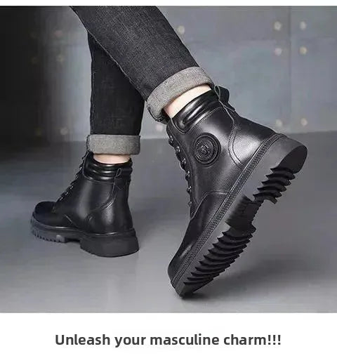 Chaussures Montantes Hiver Homme - Boots Fourrées Chaudes Casual