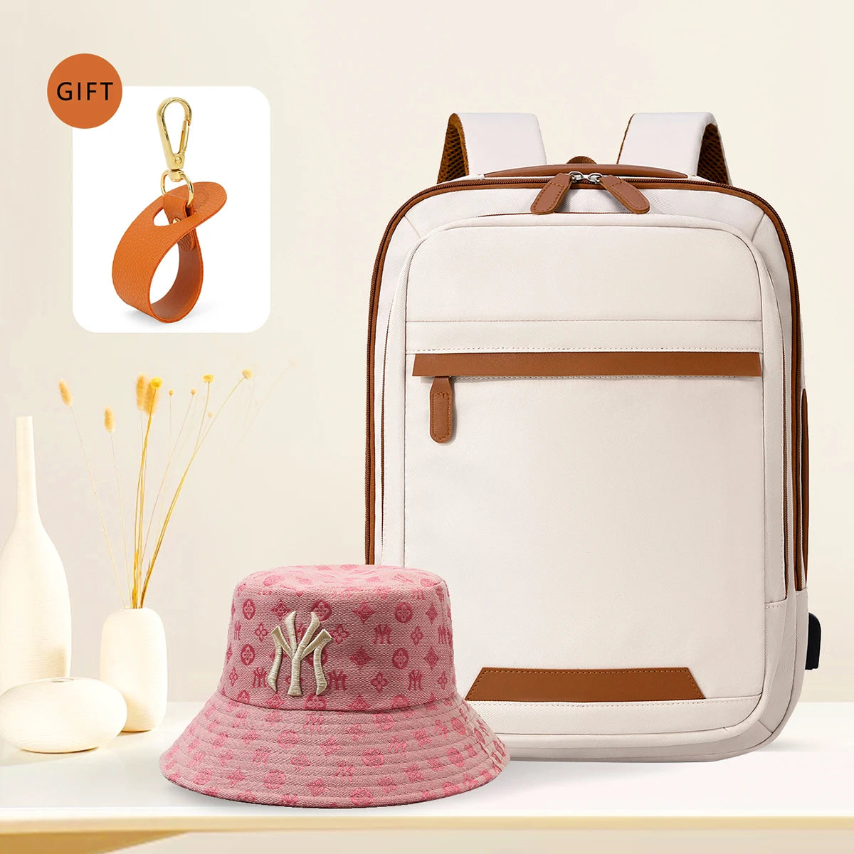 Sac à Dos USB Rechargeable Waterproof – Nylon Premium, Grande Capacité, Unisexe - kadopascher