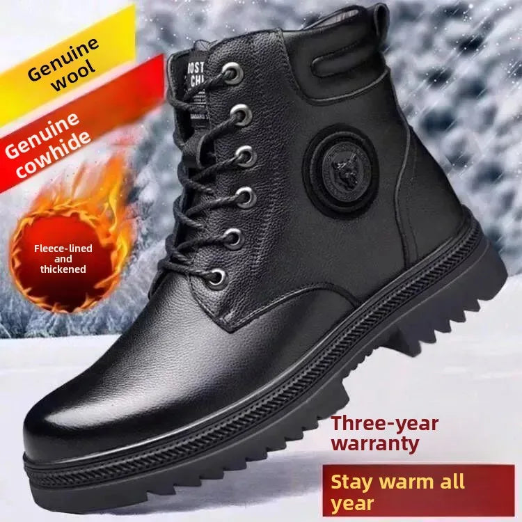 Chaussures Montantes Hiver Homme - Boots Fourrées Chaudes Casual