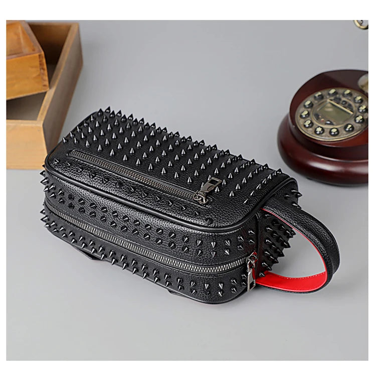 Luxury Chic Leather Men's Handbag - Elegant Business Fashion Clutch 2026