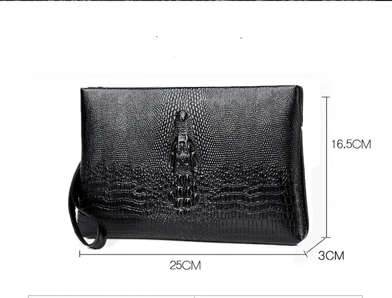 Portefeuille Clutch Homme Cuir PU Double Zipper – Style Luxe Business - kadopascher