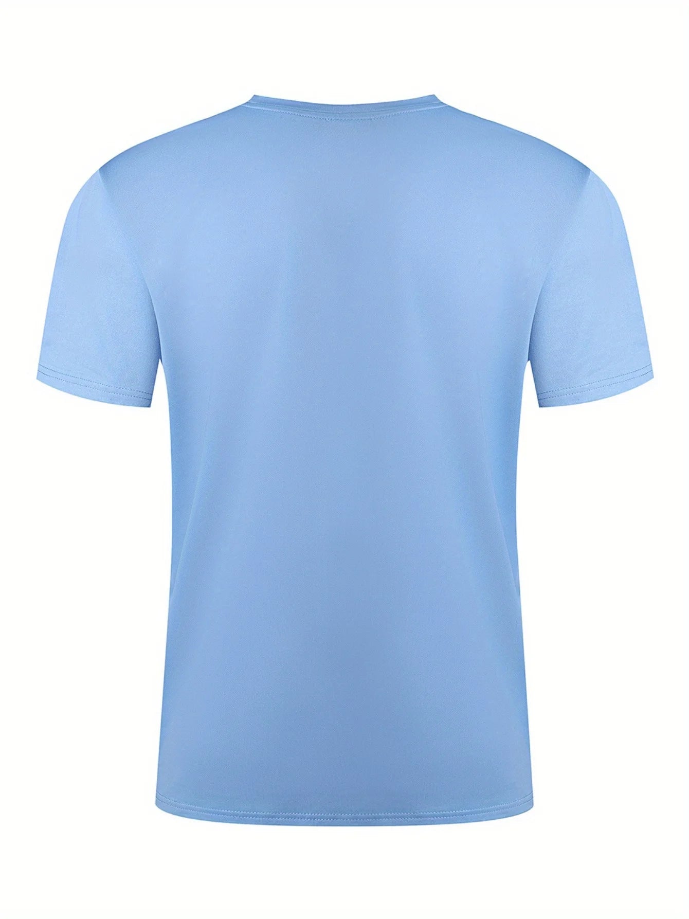 T-shirt homme collection 2025 chic et élégant 
Summer 100 Cotton Fashionable Casual Loose Large Geometric Bear Pattern Printed Sports Round Neck Short Sleeve T-shirt Top - kadopascher