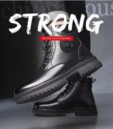 Chaussures Montantes Hiver Homme - Boots Fourrées Chaudes Casual