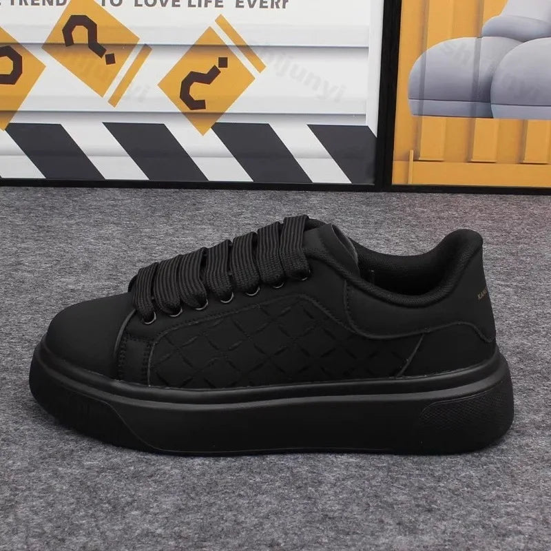 Chaussures Plateforme Homme Automne 2025 – Sport Casual Confortables | Cuir PU EU 38-48 - kadopascher