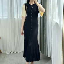 Robe été 2024 / 2024 Summer New French Elegant Fragrance High-end Slimming You Smooths Your Silhouette Hollow Slimming Fish Tail Knit Dress