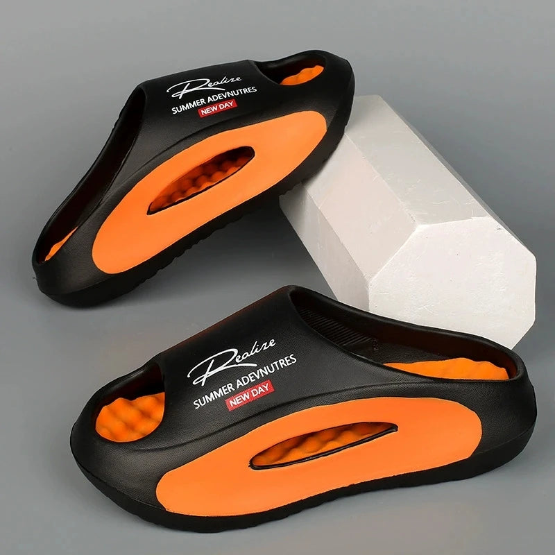 Sandales Homme EVA Légères - Claquettes Design Cartoon Intérieur/Extérieur