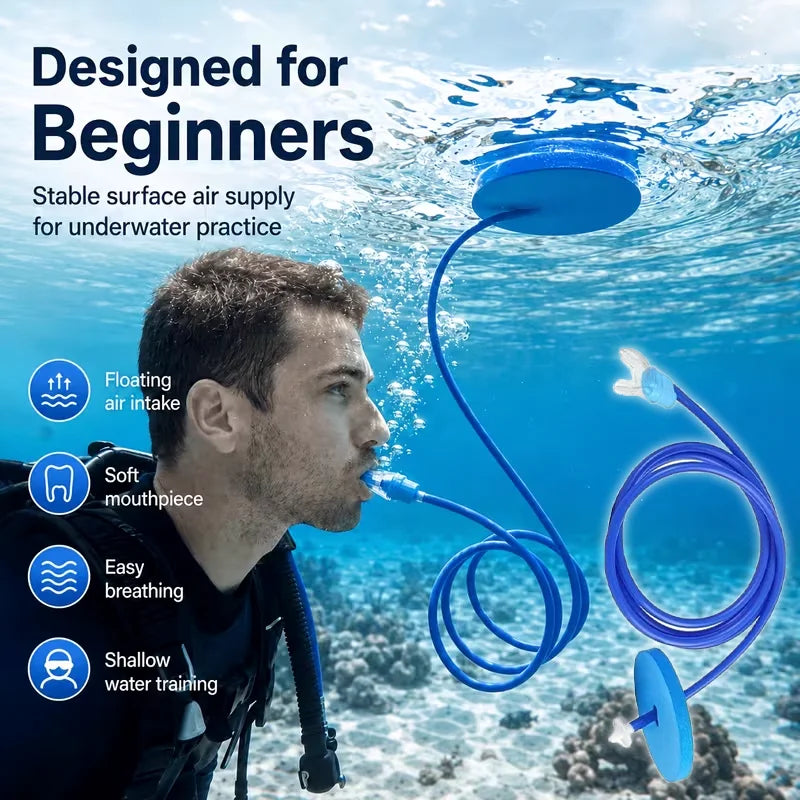 Tuba de Plongée Pliable en Silicone – Tube Respiratoire Anti-Étouffement pour Natation & Snorkeling