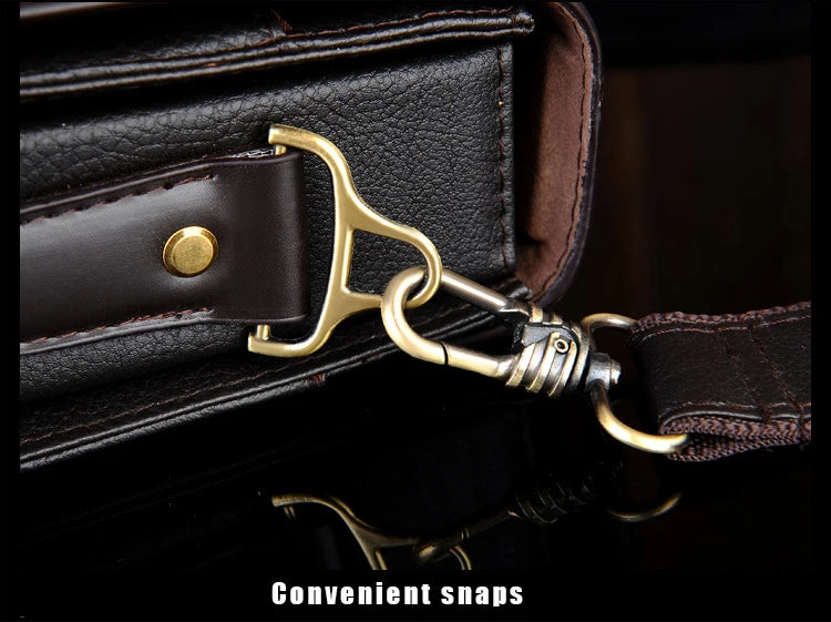 Sacoche de luxe en cuir pour homme / YoReAi Men's Business PU Wear-resistant Messenger Bag Casual Hard Leather Briefcase Large Capacity Fashion Storage Bags Wallet - kadopascher