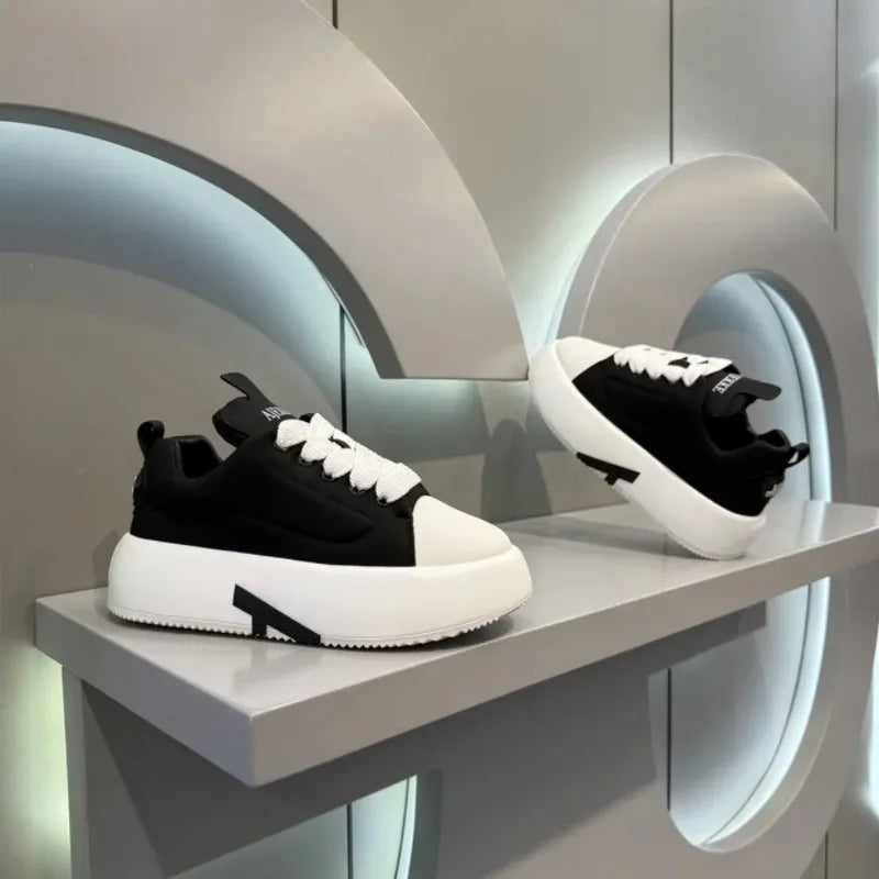 Chaussures Blanches Homme Semelle Épaisse – Sneakers Casual Antidérapantes