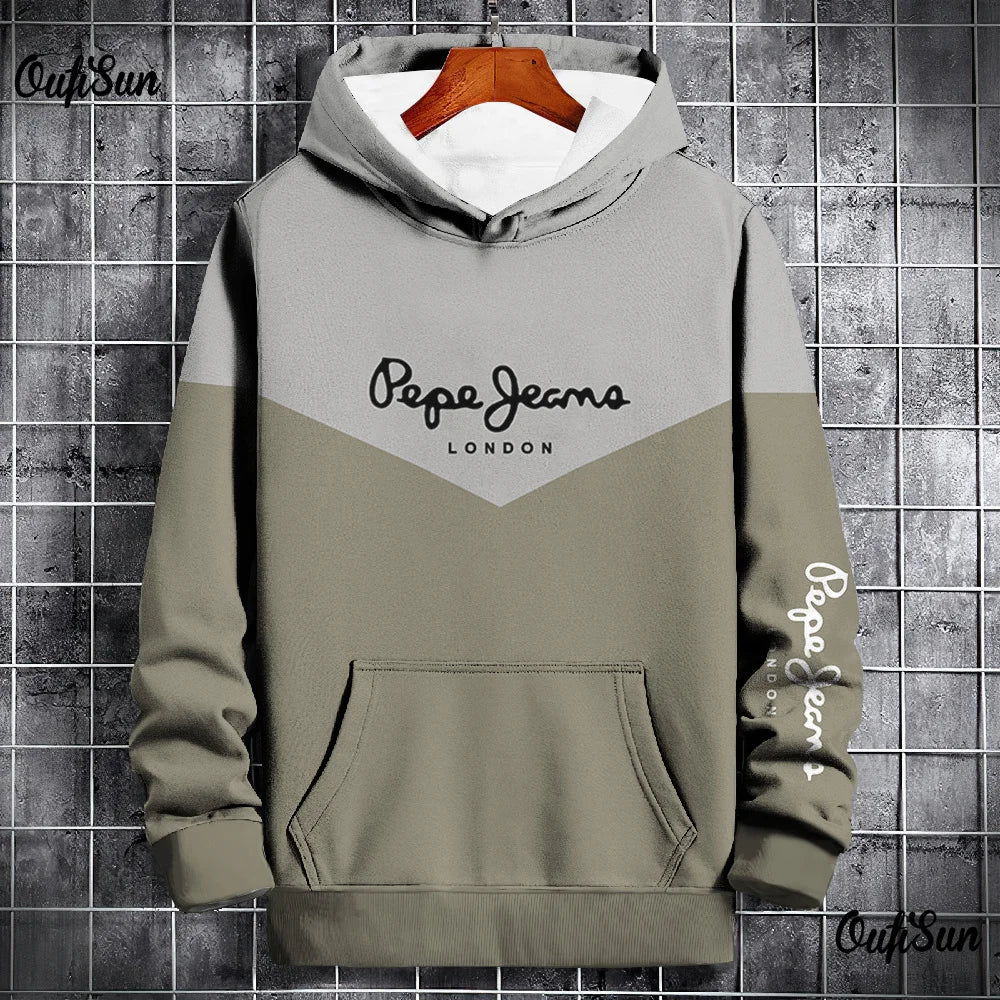 Sudadera con capucha con estampado 3D Pepe Streetwear para hombre de invierno