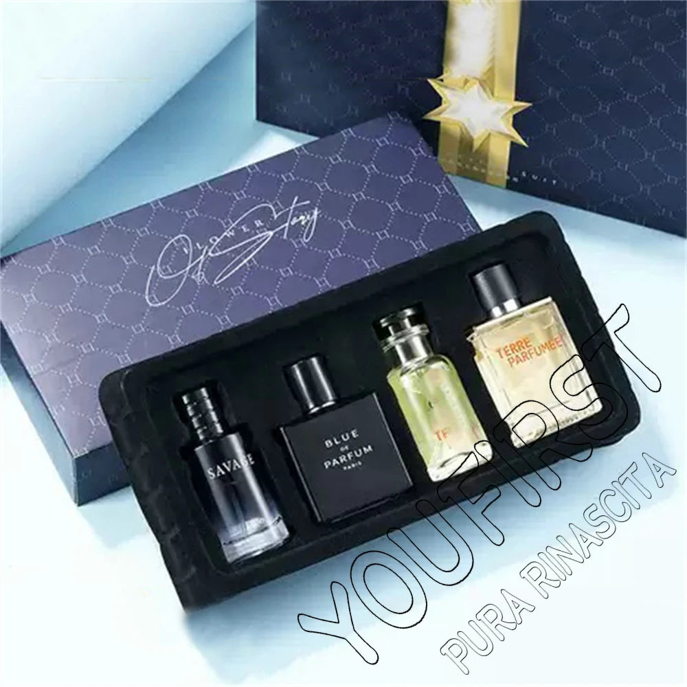 Coffret Parfum Homme Luxe - 4 Fragrances 100ml Cadeau Premium