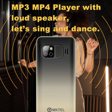 Mini téléphone portable fonctionnel avec entrée sim / MKTEL OYE 3 Feature Phone 1.77inch Display 1800mAh Dual SIM Dual Standby MP3 MP4 FM Radio with Strong Torch Senior Phone - kadopascher