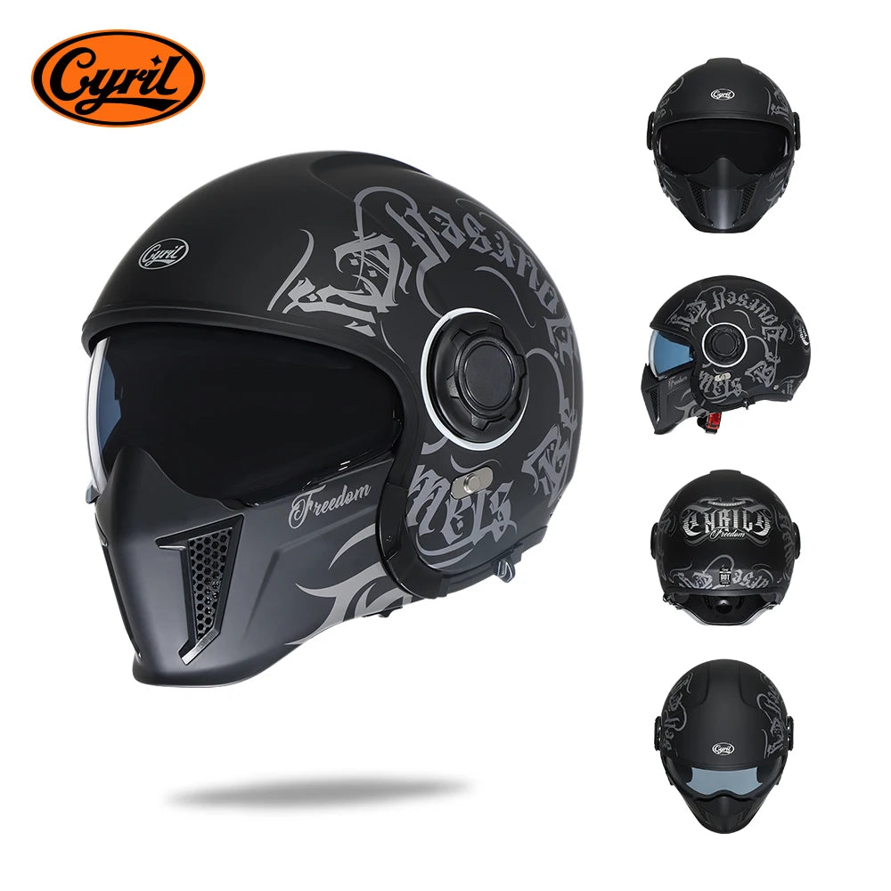 Casque Moto Modulable CYRIL OP12A – Homologué DOT/ECE Double Visière