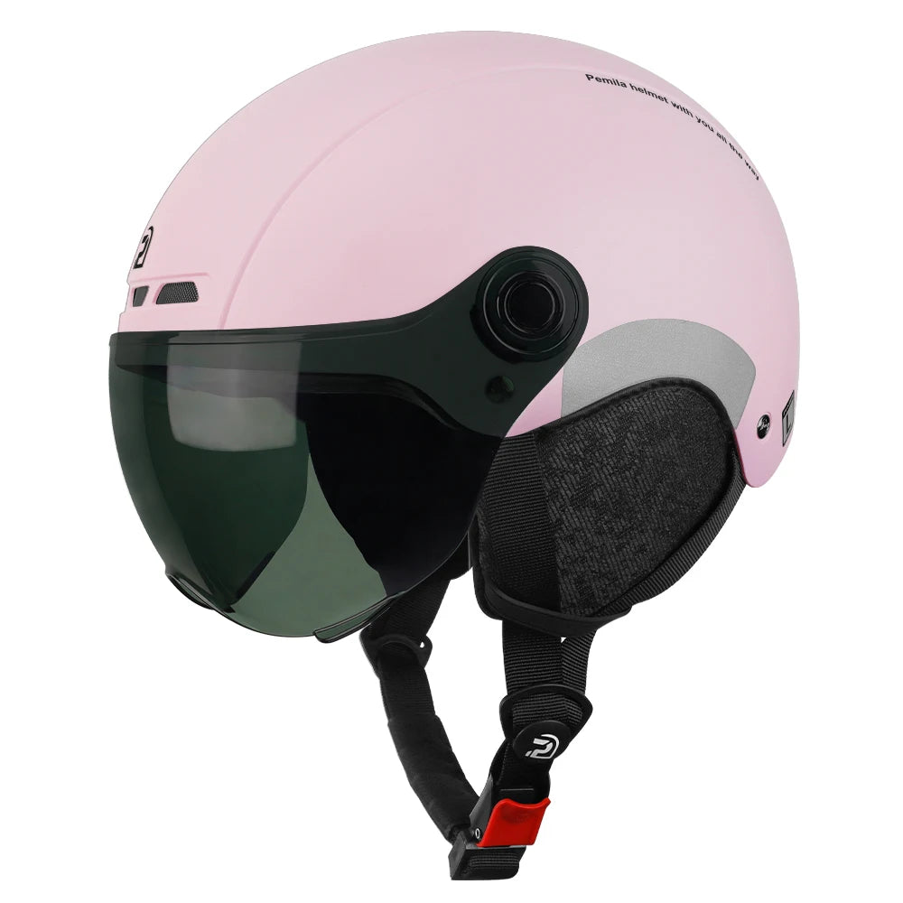 Casque Vélo PEMILA V-08T avec Lunettes HD Intégrées – Protection 4 Saisons | MTB Route E-Bike - kadopascher