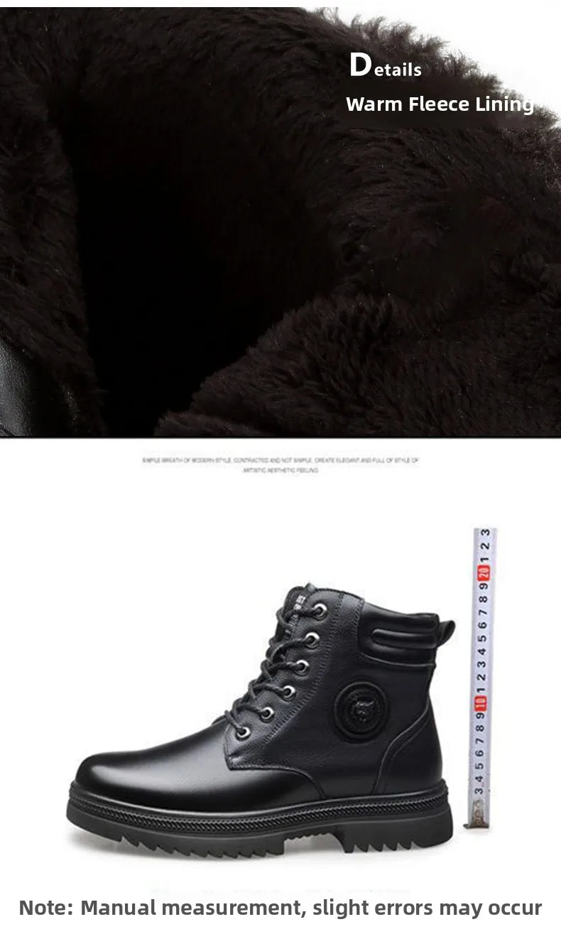 Chaussures Montantes Hiver Homme - Boots Fourrées Chaudes Casual