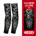 Tatouage d'été bronzage , tatouage de bronzage effaçable avec le temps 
Summer Tattoo Sleeves Ice Silk Golf Sports Sun-proof Cycling Men Cool Personalized Driving Women Fishing Elastic Arm Warmer - kadopascher