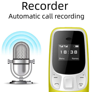 Mini téléphone portable avec entrée SIM / SERVO BM10 Mini Mobile Phone 2 SIM Card Bluetooth Earphone Voice Changer Dialer Low Radiation Sound Recording Small Cellphone - kadopascher