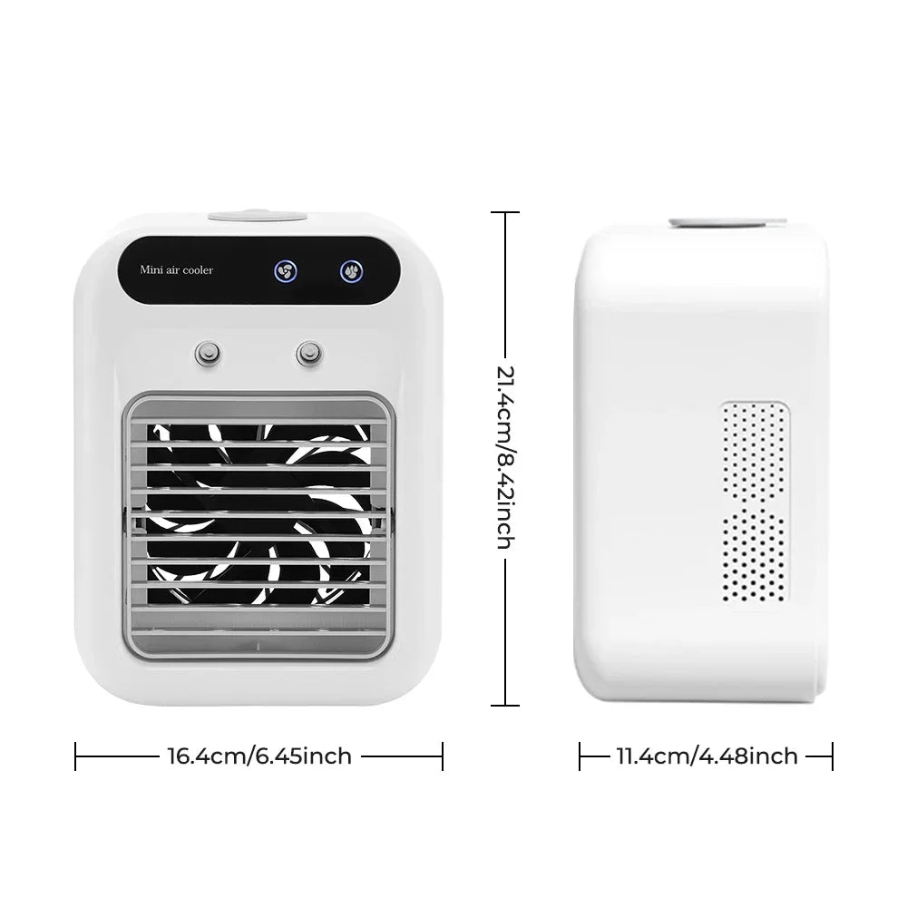 Ventilateur Climatiseur 3-en-1 – Mini Refroidisseur & Humidificateur USB | Bureau & Maison