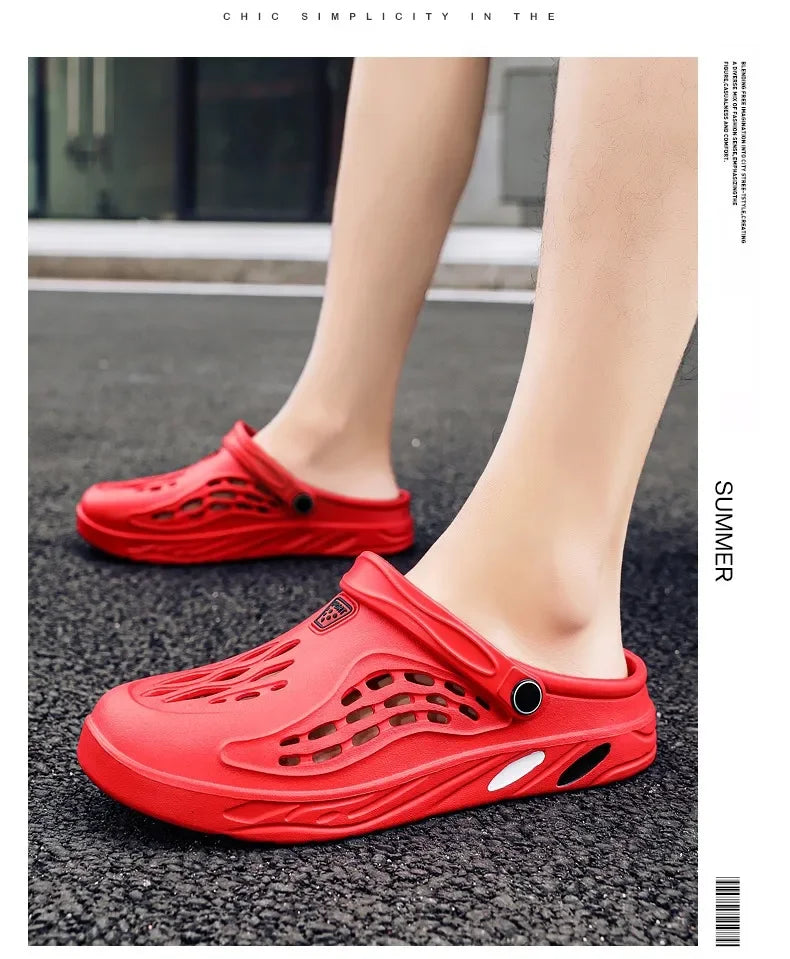 Sandales de plage été 2024 / Summer Quick Dry Flat Classical Men Women Clogs Plus Size 36-49 - kadopascher