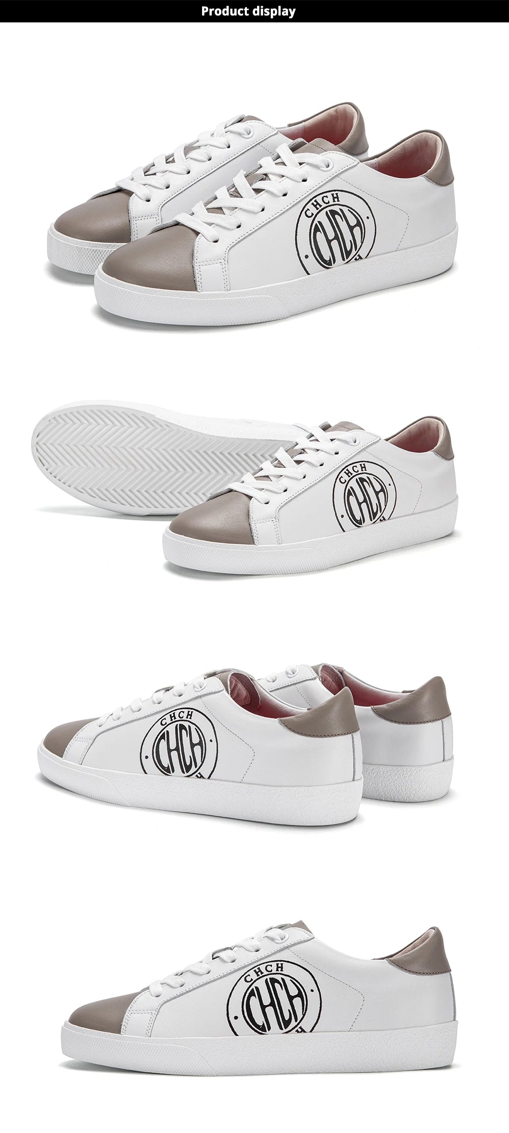 Chaussures Casual Femme – Marche Confortable Semelle Plate Cuir Synthétique