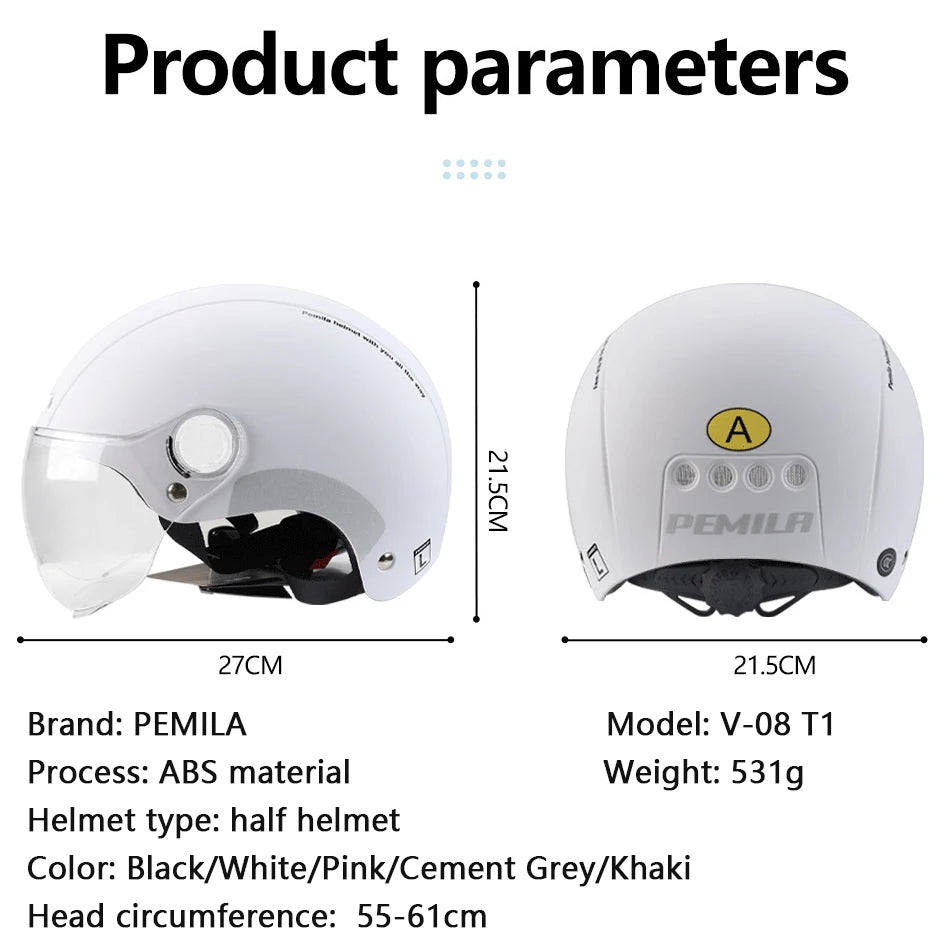Casque Vélo PEMILA V-08T avec Lunettes HD Intégrées – Protection 4 Saisons | MTB Route E-Bike - kadopascher