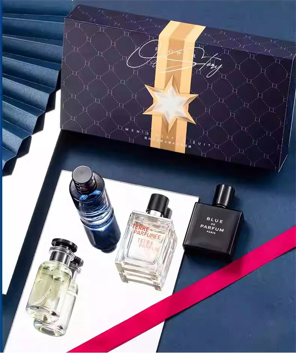 Coffret Parfum Homme Luxe - 4 Fragrances 100ml Cadeau Premium
